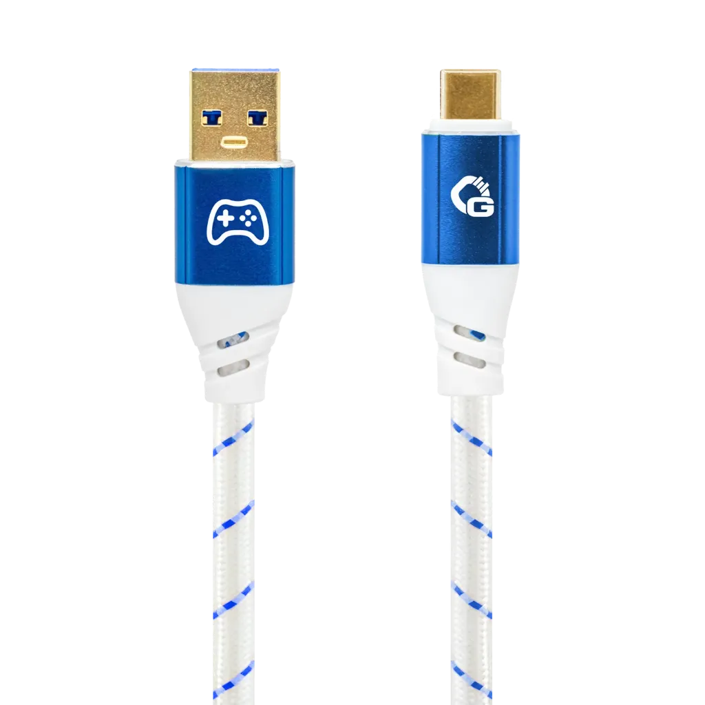 [D1C42586] Oehlbach NEW GAME BLUE USB Type-A Type-C 2m white
