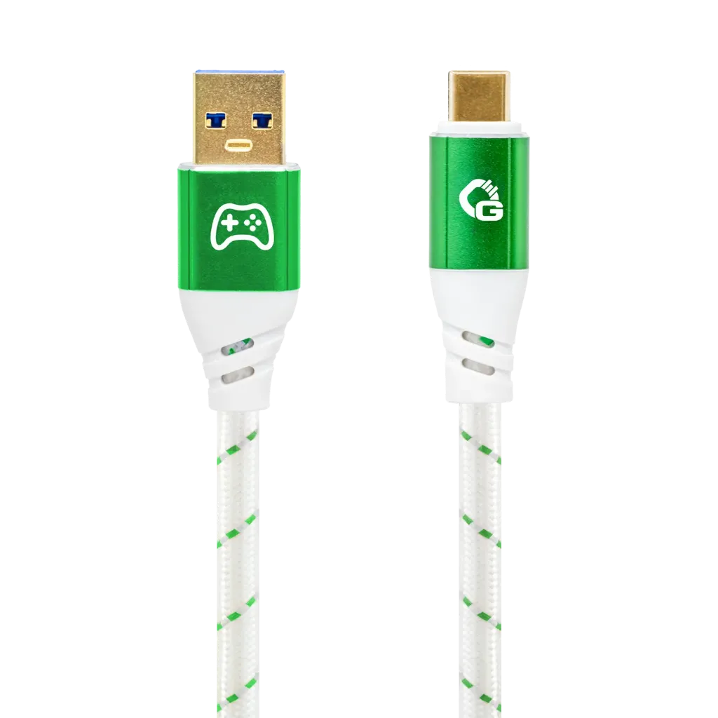 [D1C42579] Oehlbach NEW GAME GREEN USB Type-A Type-C 0,75m white