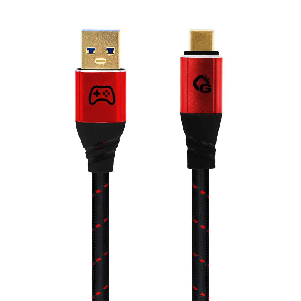 [D1C42573] Oehlbach NEW GAME RED USB Type-A Type-C 0,75m black