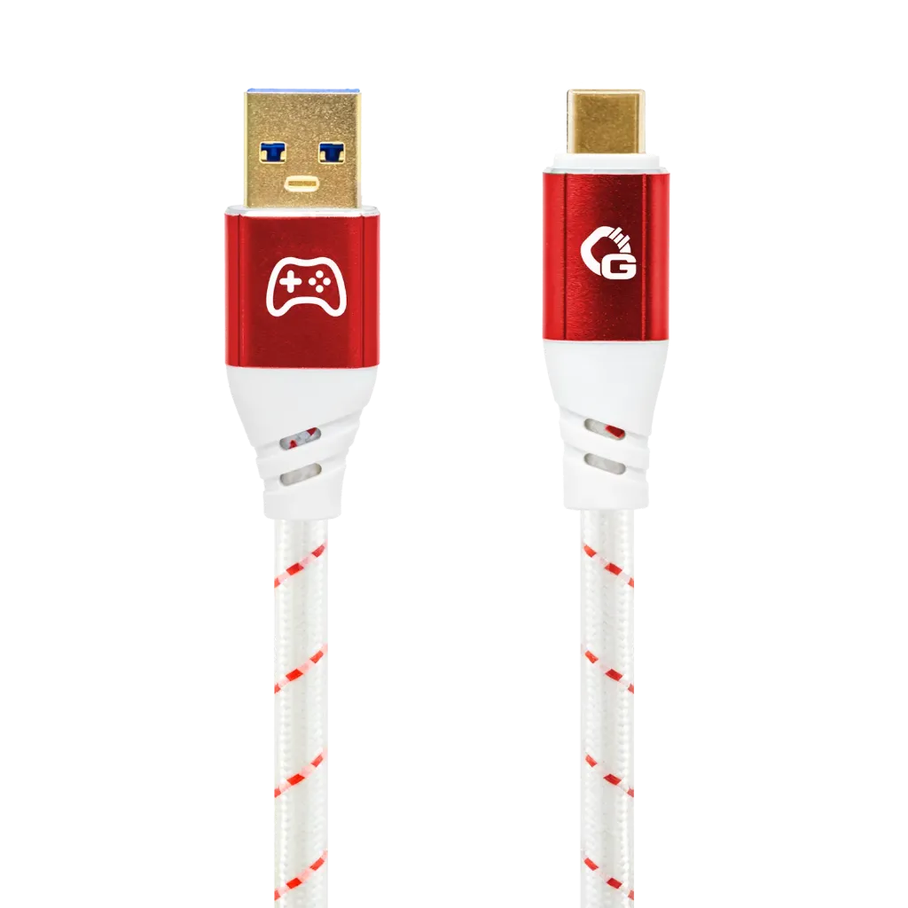 [D1C42571] Oehlbach NEW GAME RED USB Type-A Type-C 2m white