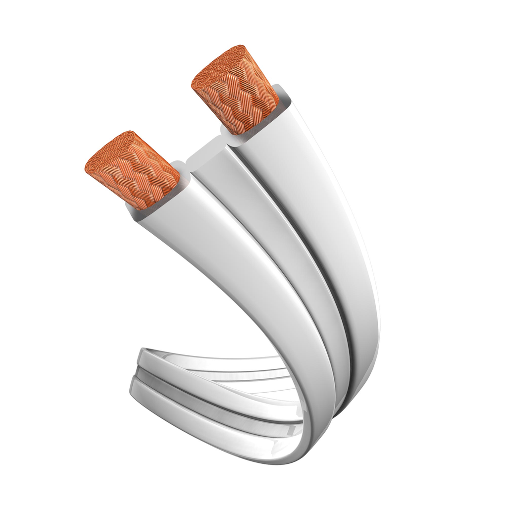Inakustik Prem LS-CU Flat 2x2,5mm2 white - 130m - 1,0 m