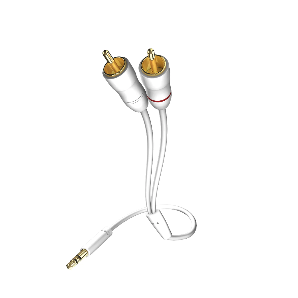 Inakustik Star 3.5 jack > 2 x RCA 0,75m white